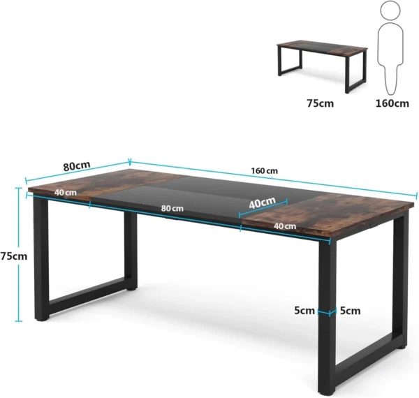 Elegant Matsalsbord - Industriell stil - 160 eller 180 cm längd - Bild 13