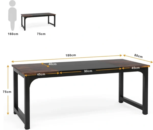 Elegant Matsalsbord - Industriell stil - 160 eller 180 cm längd - Bild 14