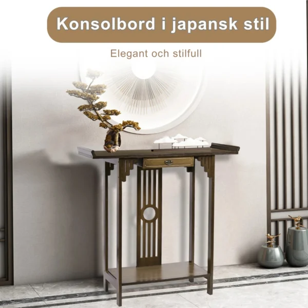 Vackert Konsolbord i Japansk stil med böjda kanter - 81,5 cm längd - Bild 4