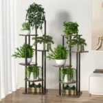 Stilren Växthylla i Metall & Trädesign  - 5 eller 6 Hyllplan