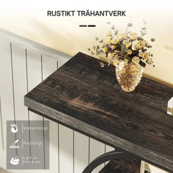 Unikt 4-plans Konsolbord, Skänk, Avlastningsbord i Industriell stil - 105 cm längd - Bild 5
