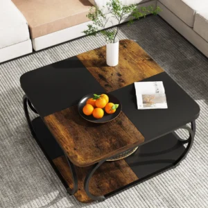 Elegant Soffbord med förvaringshylla - 120x50x120 cm