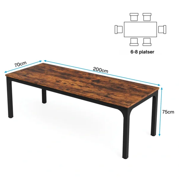 Modernt Långt Matsalsbord - 200 cm längd - Bild 25