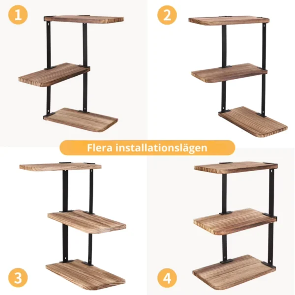 Unik Hörnhylla - 4 olika monteringslägen - Bild 6