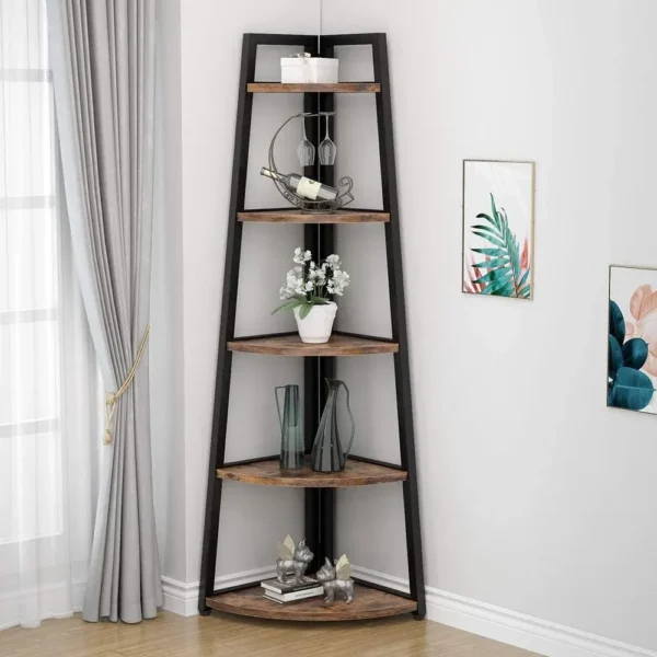 Elegant 5-plans Hörnbokhylla - Bild 9