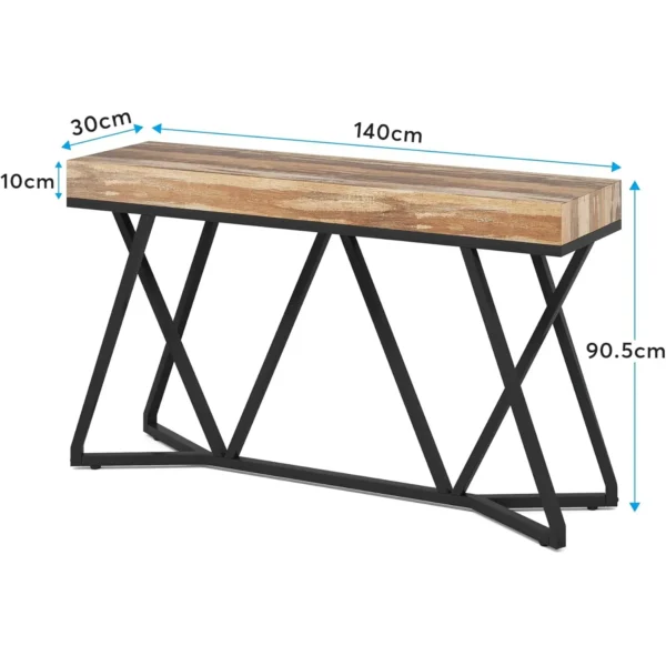 Skänk, sidobord eller avlastningsbord med unik metallram - 140 cm längd - Bild 9