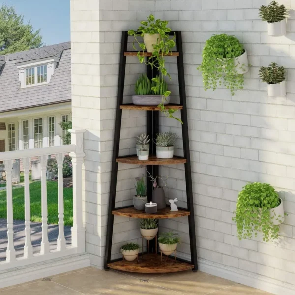 Elegant 5-plans Hörnbokhylla - Bild 7