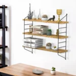 Vacker och Stilren Vägghylla med 3 Hyllplan