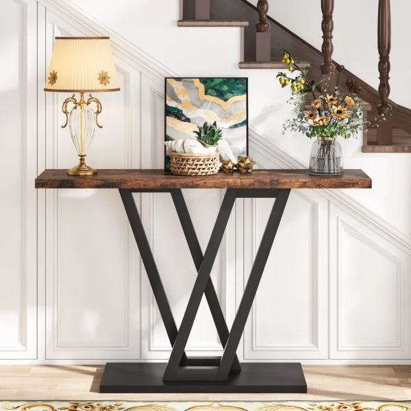 Modern skänk, sidobord eller avlastningsbord med unik metallram - 110 cm längd - Bild 3