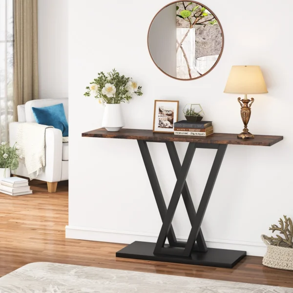 Modern skänk, sidobord eller avlastningsbord med unik metallram - 110 cm längd - Bild 4
