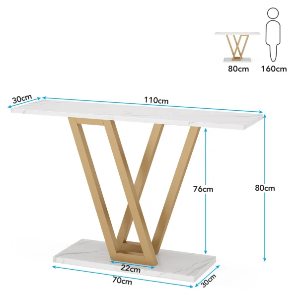 Modern skänk, sidobord eller avlastningsbord med unik metallram - 110 cm längd - Bild 18