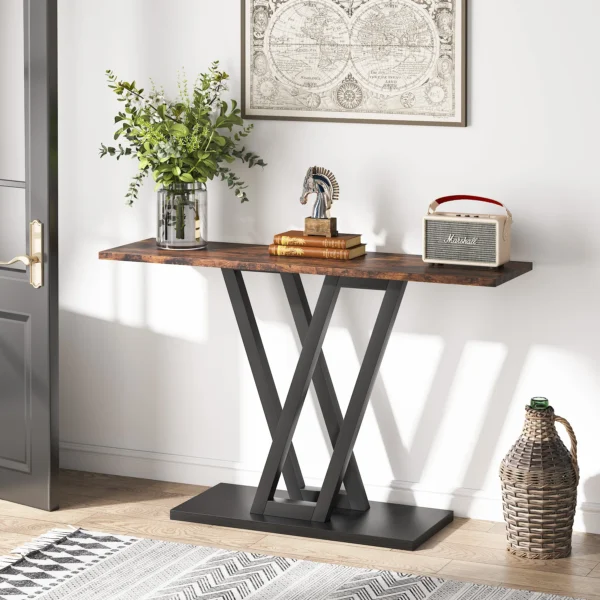 Modern skänk, sidobord eller avlastningsbord med unik metallram - 110 cm längd - Bild 7