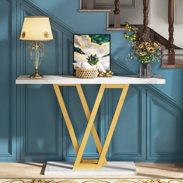 Modern skänk, sidobord eller avlastningsbord med unik metallram - 110 cm längd - Bild 11