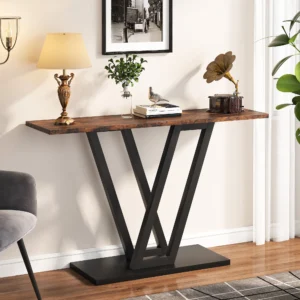 Modern skänk, sidobord eller avlastningsbord med unik metallram - 110 cm längd