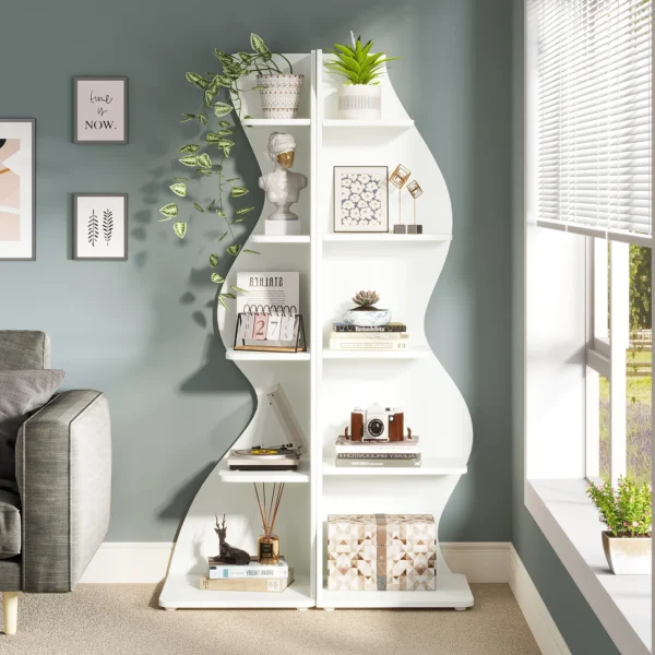 Modern 5-plans Hörnbokhylla - Bild 7