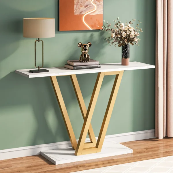 Modern skänk, sidobord eller avlastningsbord med unik metallram - 110 cm längd - Bild 12