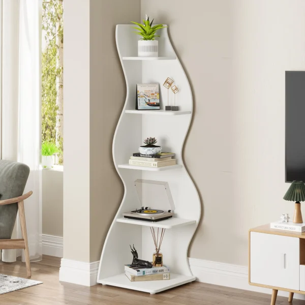 Modern 5-plans Hörnbokhylla - Bild 2