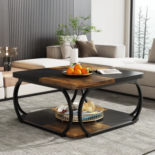 Elegant Soffbord med förvaringshylla - 120x50x120 cm - Bild 2