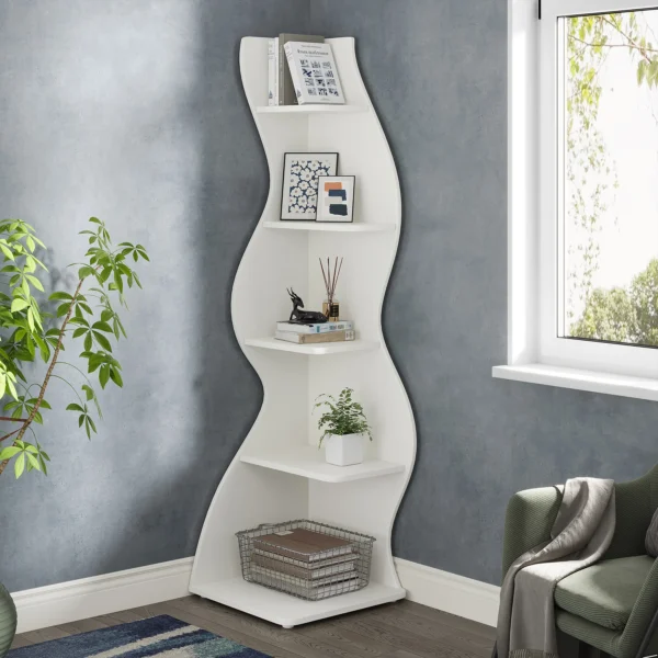 Modern 5-plans Hörnbokhylla - Bild 5