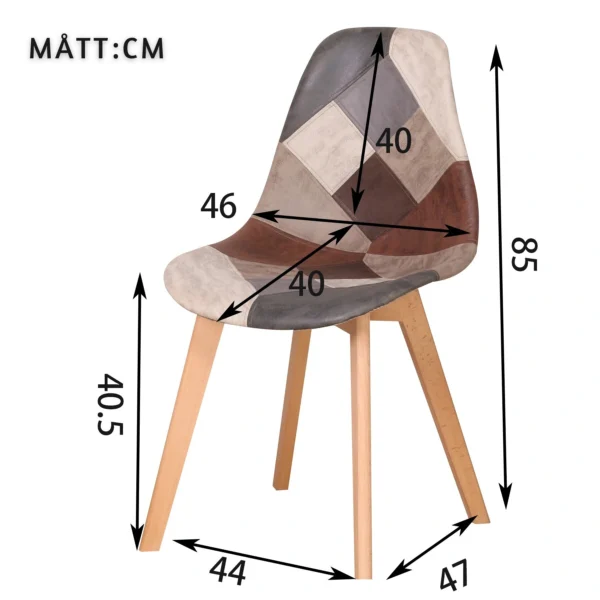 Stol Linda 4-pack – Skandinavisk Design - Bild 18