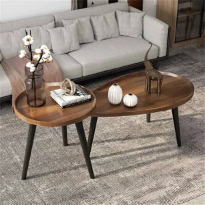 Elegant 2-i-1 Soffbord - Runt och Ovalt