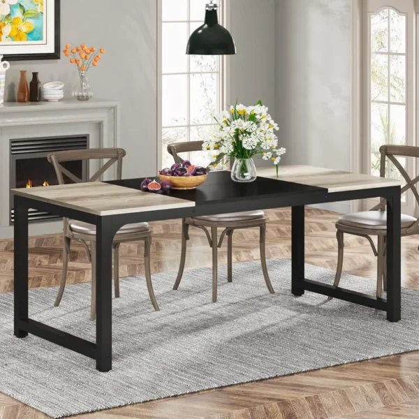 Elegant Matsalsbord - Industriell stil - 180 cm längd