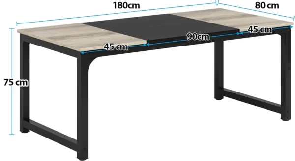 Elegant Matsalsbord - Industriell stil - 180 cm längd - Bild 7