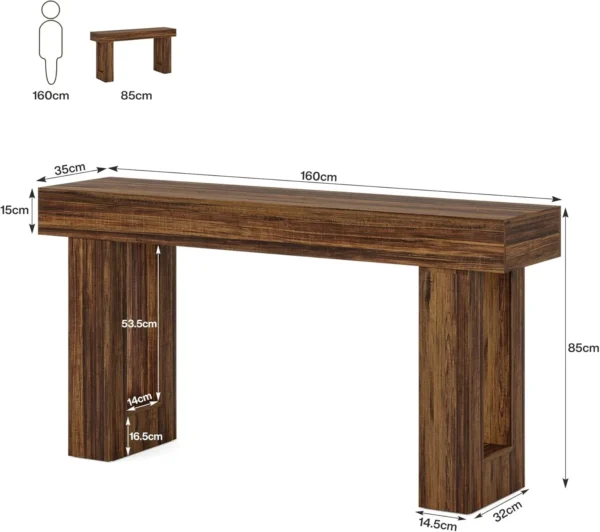 Modern skänk, sidobord eller avlastningsbord i antik stil - 160 cm längd - Bild 7