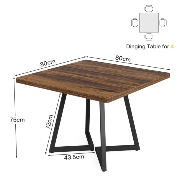 Elegant Minimalistiskt Matsalsbord - 80 x 80 cm - Bild 10