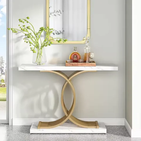 Elegant skänk, sidobord eller avlastningsbord med unik metallram - 100 cm längd - Bild 16