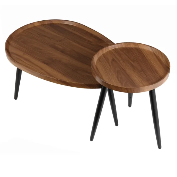 Elegant 2-i-1 Soffbord - Runt och Ovalt - Bild 7