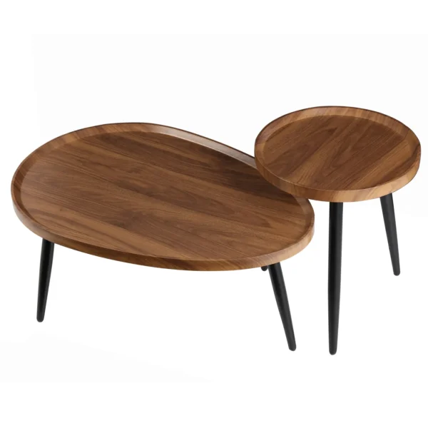 Elegant 2-i-1 Soffbord - Runt och Ovalt - Bild 8