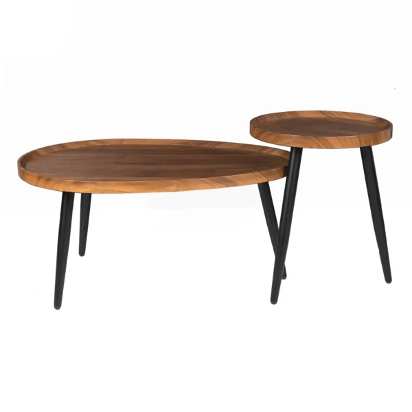 Elegant 2-i-1 Soffbord - Runt och Ovalt - Bild 9