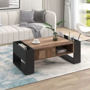 Robust Soffbord - Industriell stil - 111 cm längd