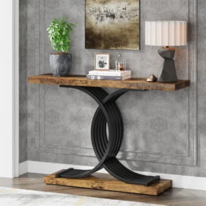 Elegant skänk, sidobord eller avlastningsbord med unik metallram - 100 cm längd