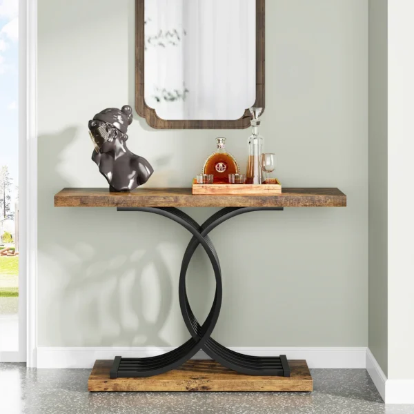 Elegant skänk, sidobord eller avlastningsbord med unik metallram - 100 cm längd - Bild 6