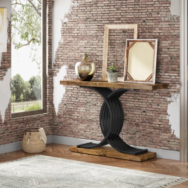 Elegant skänk, sidobord eller avlastningsbord med unik metallram - 100 cm längd - Bild 3