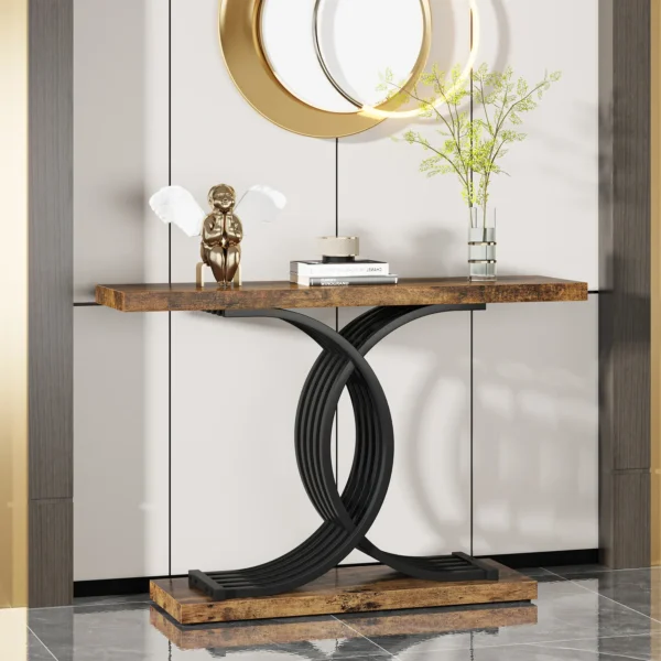 Elegant skänk, sidobord eller avlastningsbord med unik metallram - 100 cm längd - Bild 5