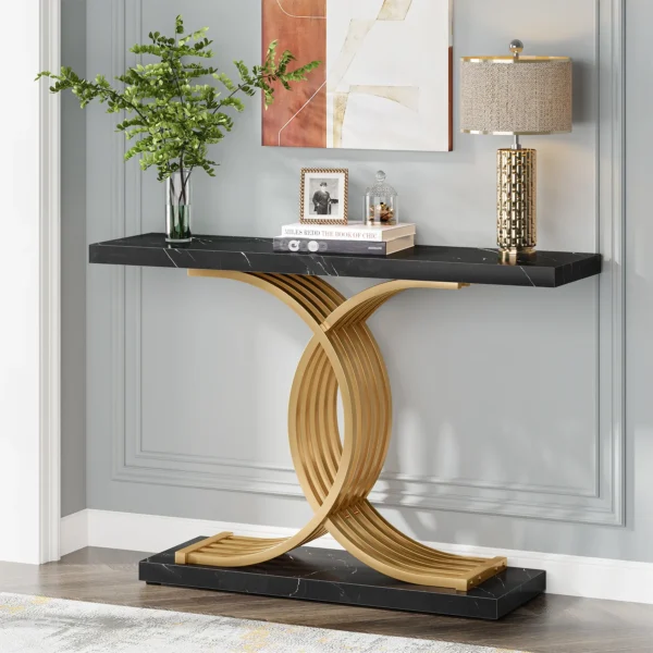 Elegant skänk, sidobord eller avlastningsbord med unik metallram - 100 cm längd - Bild 8
