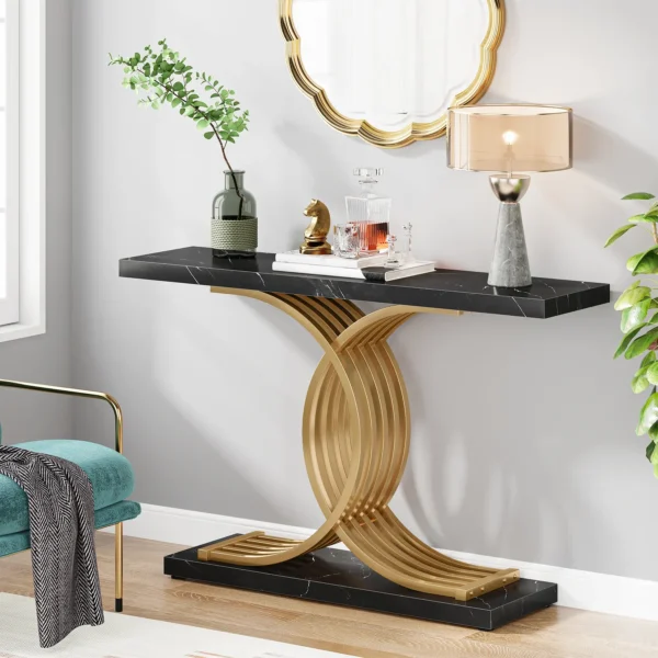 Elegant skänk, sidobord eller avlastningsbord med unik metallram - 100 cm längd - Bild 10