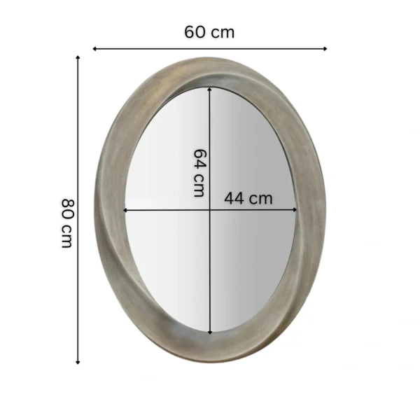 Antik Oval Spegel – Elegant Barock Väggdekoration - 60x80 cm - Bild 10