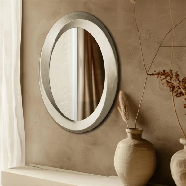 Antik Oval Spegel – Elegant Barock Väggdekoration - 60x80 cm - Bild 2