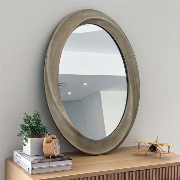 Antik Oval Spegel – Elegant Barock Väggdekoration - 60x80 cm - Bild 7