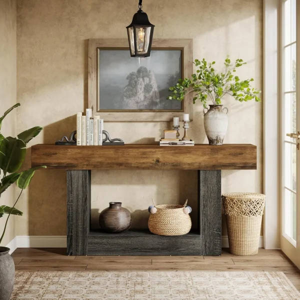 Rustik skänk, sidobord eller avlastningsbord i lantlig stil – 160 cm längd - Bild 5
