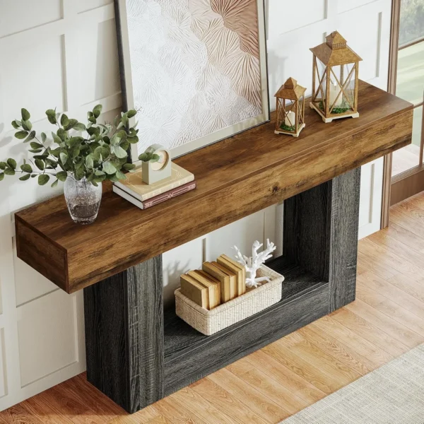 Rustik skänk, sidobord eller avlastningsbord i lantlig stil – 160 cm längd - Bild 3