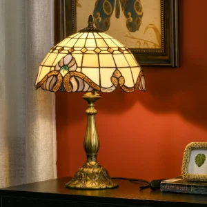 Klassisk Barock Retro Bordslampa i Tiffany-stil - Ø30x48 cm