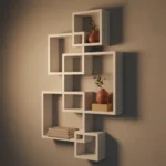 Stilren Vägghylla i Kubdesign – 5 Moduler i Vitt - 86x49,5 cm