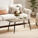 Elegant Soffbord i Naturlig Ekfinish – Nordisk Design - 100x50x45 cm