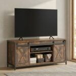 TV-bänk med Skjutdörrar i Industriell Stil - 120 cm