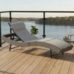 Stilren Ergonomisk S-formad Solstol i Konstrotting – Justerbar Rygg - Grå